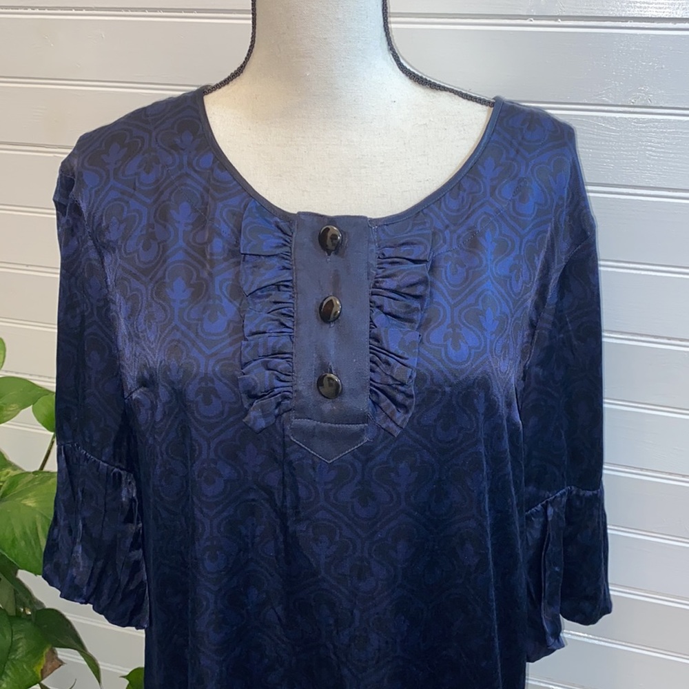 Marc by Marc Jacobs navy and black blouse M - Picture 2 of 13